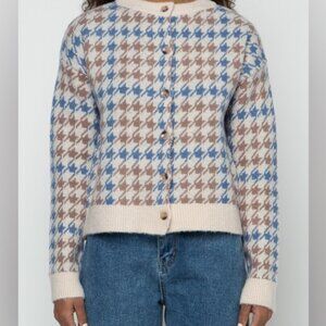 Oak & Fort Houndstooth Cardigan